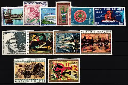 franz. Polynesien Jahrgang 1972 postfrisch #IG272