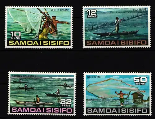 Samoa 333-336 postfrisch Fischerei #IJ719