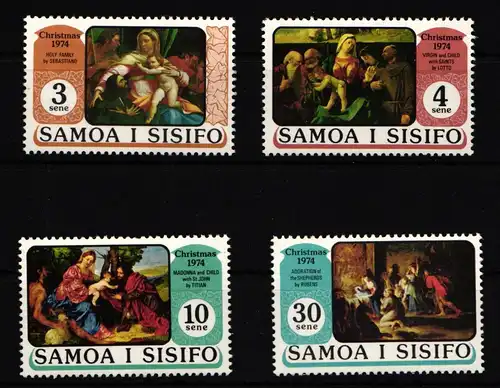 Samoa 306-309 postfrisch Weihnachten #IJ711
