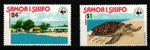 Samoa 370-371 postfrisch Weltweiter Naturschutz Schildkröte #IJ726