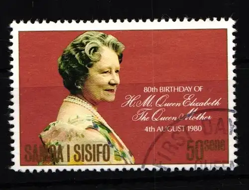 Samoa 434 postfrisch Königinmutter Elisabeth #IJ737