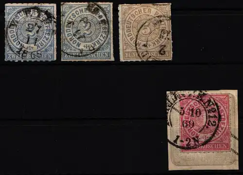 Norddeutscher Bund 4-6 gestempelt Mängel #IL051