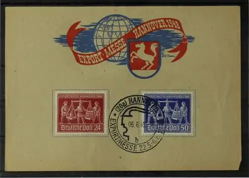 Alliierte Besetzung 969-970 gestempelt auf Sonderkarte Export-Messe #IB561