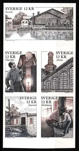 Schweden 2804-2808 postfrisch Fünferstreifen Industriedenkmäler #IK606