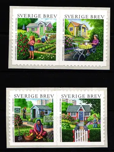 Schweden 2470-2473 postfrisch 2 Paare Kleingärten #IJ863