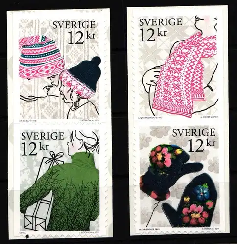 Schweden 2848-2853 postfrisch selbstklebend Strickwaren #IK634