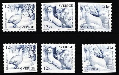 Schweden 2730–2732 Do/Du postfrisch Tiere in weißem Winterkleid #IJ992