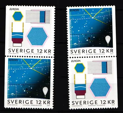 Schweden 2687-2688 Di/Dr postfrisch Astronomie #IK537