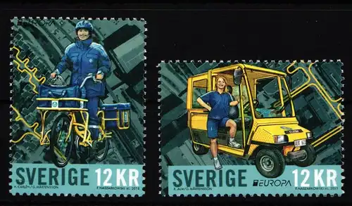 Schweden 2930-2931 postfrisch Postfahrzeuge #IK682