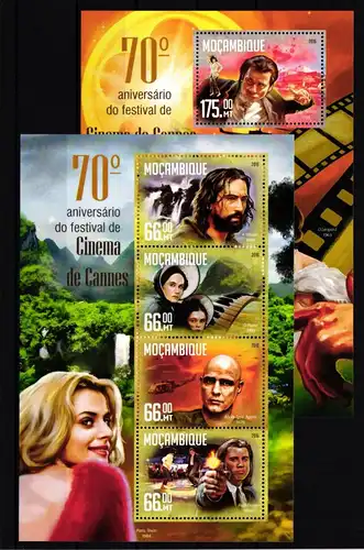 Mosambik 8559-8562 und Block 1152 postfrisch Kleinbogen / Film #IH548
