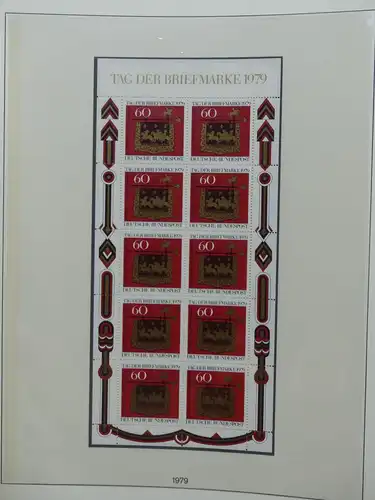 BRD Bund 1970-1979 teils besammelt in Lindner Vorduckalben #LX125