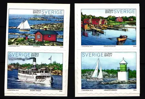 Schweden 2402-2405 postfrisch 2 Paare UNESCO-Welterbe #IJ828