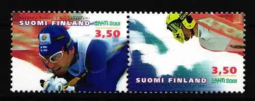 Finnland 1552-1553 postfrisch Paar Ski Weltmeisterschaft Lahti #IK783
