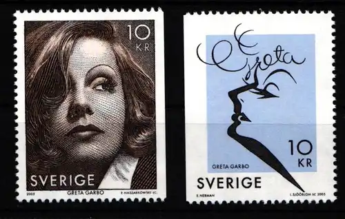 Schweden 2485-24856 postfrisch 100. Geburtstag Greta Garbo #IJ875
