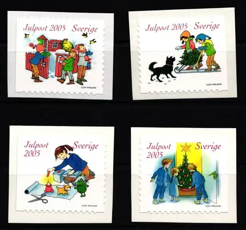 Schweden 2502-2505 postfrisch selbstklebend Weihnachten #IJ883