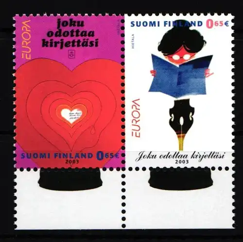 Finnland 1655-1656 postfrisch Paar Plakatkunst #IK834
