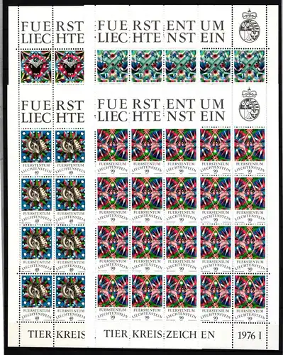 Liechtenstein 658-661 postfrisch Kleinbogensatz / Tierkreiszeichen #IH510