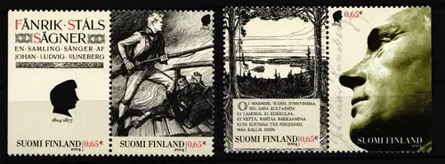 Finnland 1686-1689 postfrisch 200. Geburtstag von Johan Ludvig Runeberg #IK854
