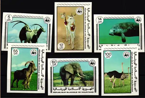 Mauretanien 595-600 B postfrisch Wildtiere #IG221