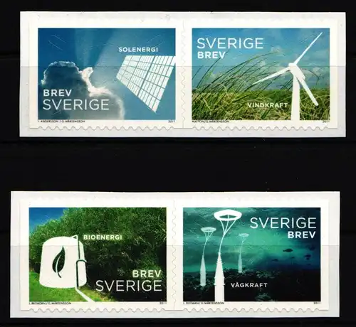 Schweden 2815-2818 postfrisch selbstklebend Erneuerbare Energie #IK610