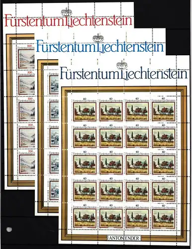 Liechtenstein 821-823 postfrisch Kleinbogensatz #IH758