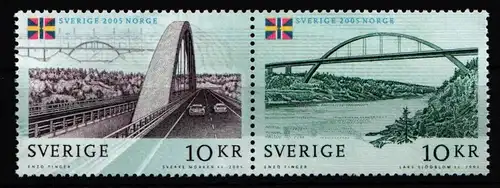 Schweden 2483-2484 postfrisch Paar Svinesundbrücke #IJ869