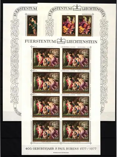 Liechtenstein 655-657 postfrisch Kleinbogensatz / Künstler #IH511