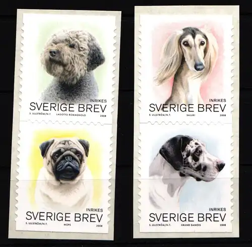 Schweden 2618-2621 postfrisch selbstklebend Hunde #IJ954