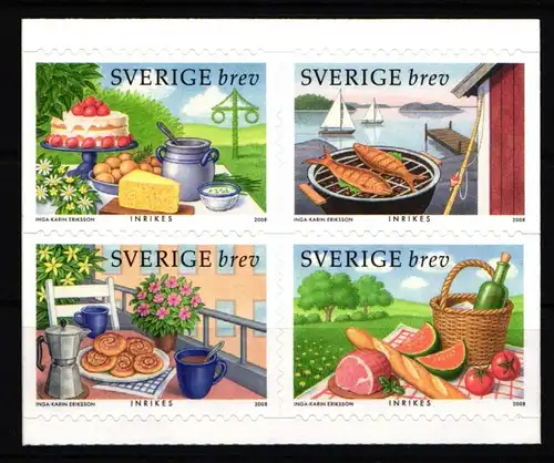 Schweden 2646–2649 postfrisch selbstklebend Traditionelle Mahlzeiten #IJ973