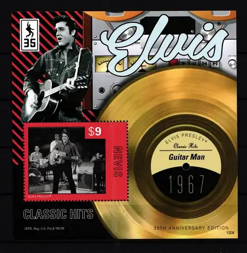 Nevis Block 319 postfrisch Musiker #IH690