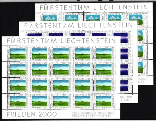 Liechtenstein 1238-1240 postfrisch Kleinbogensatz / Weltfrieden #IH594