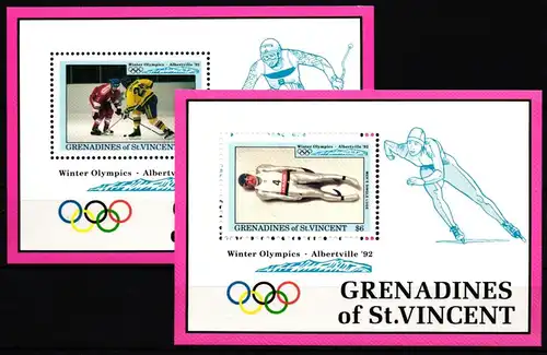 St. Vincent Grenadinen Block 108 und 109 postfrisch Olympische Spiele #IH710