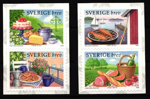 Schweden 2646–2649 postfrisch selbstklebend Traditionelle Mahlzeiten #IJ972