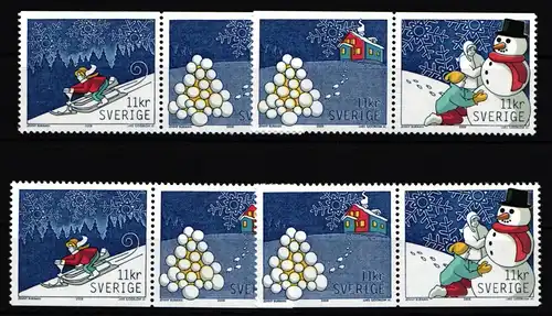 Schweden 2671-2673 Do/Du postfrisch Weihnachten #IJ986