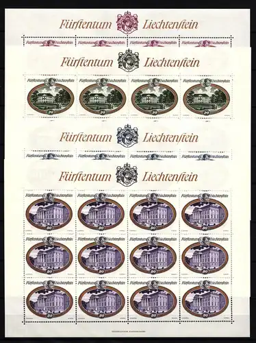 Liechtenstein 680-683 postfrisch Kleinbogensatz / Schlösser #IH507