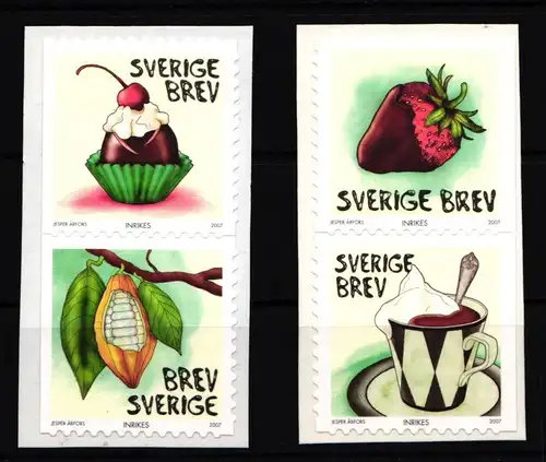 Schweden 2597–2600 postfrisch selbstklebend Schokolade #IJ940
