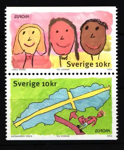 Schweden 2531-2532 postfrisch Paar Integration Immigranten #IJ903
