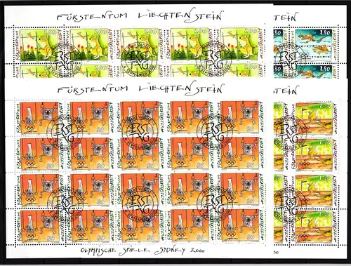 Liechtenstein 1241-1244 gestempelt Kleinbogensatz mit Ersttagsstempel #IH520