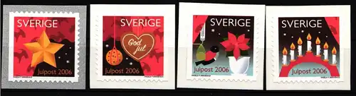 Schweden 2557-2560 postfrisch selbstklebend Weihnachten Fensterschmuck #IJ919