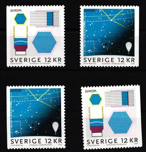 Schweden 2687-2688 Di/Dr postfrisch Astronomie #IK535