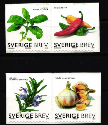 Schweden 2721-2724 postfrisch selbstklebend Gewürzpflanzen #IK511