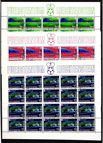 Liechtenstein 799-801 gestempelt Kleinbogensatz mit Ersttagsstempel #IH744