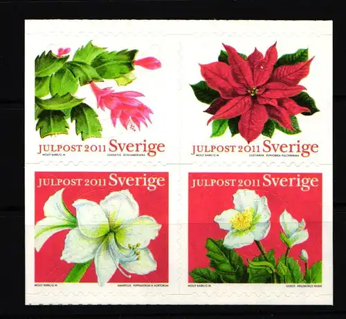 Schweden 2843-2846 postfrisch Viererblock Weihnachten #IK631