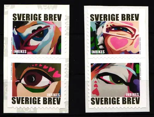 Schweden 2631-2634 postfrisch selbstklebend Grußmarken Augen #IJ959
