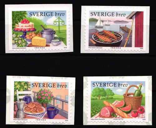 Schweden 2646–2649 postfrisch selbstklebend Traditionelle Mahlzeiten #IJ970