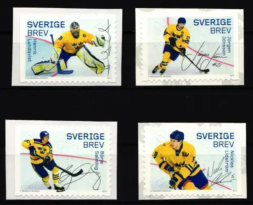Schweden 2926-2929 postfrisch selbstklebend Eishockey Weltmeisterschaft #IK679