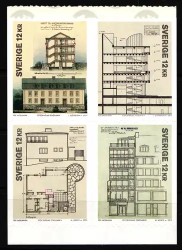 Schweden 2934-2937 postfrisch selbstklebend UNESCO-Welterbe #IK686