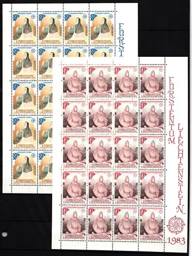 Liechtenstein 816 und 817 postfrisch Kleinbogensatz #IH757