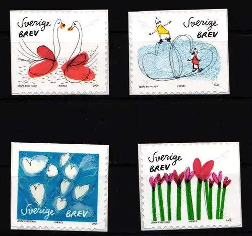 Schweden 2683-2686 postfrisch selbstklebend Grußmarken Schwanenpaar #IJ989