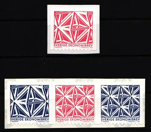 Schweden 2858-2861 postfrisch selbstklebend Geometrische Figuren #IK639